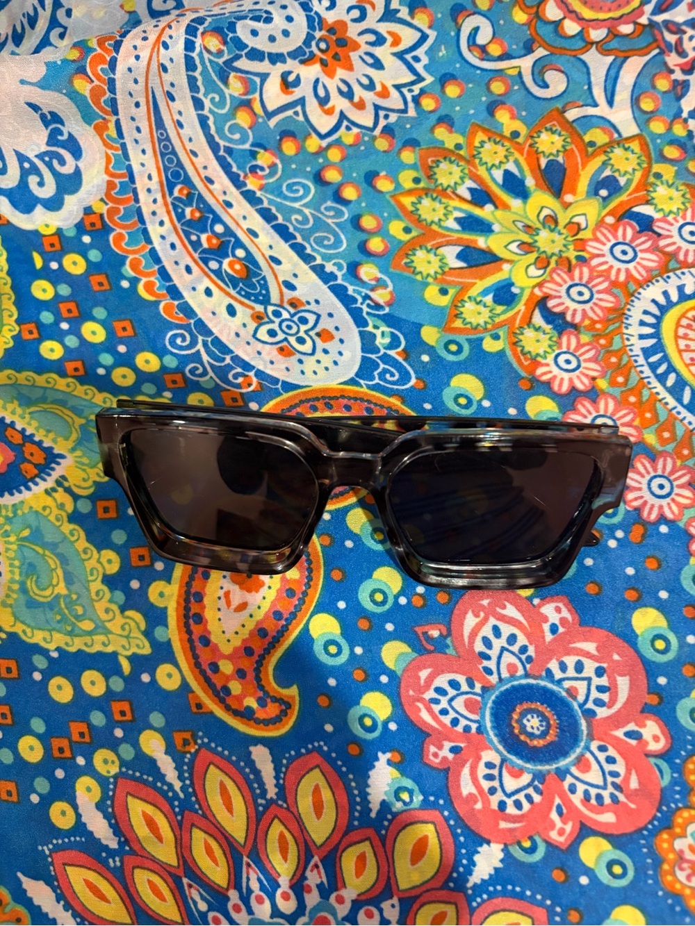 Black Square-Frame Men's Sunglasses